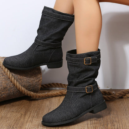 Zapatos casuales de patchwork redondos y cómodos para exteriores