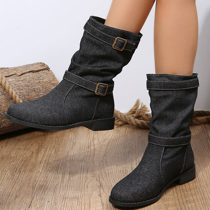 Zapatos casuales de patchwork redondos y cómodos para exteriores