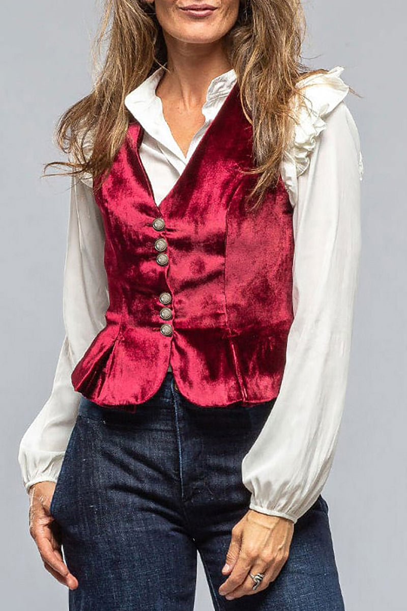 Chalecos casuales de cuello en V con botones para uso diario (sin camisa) (3 colores)