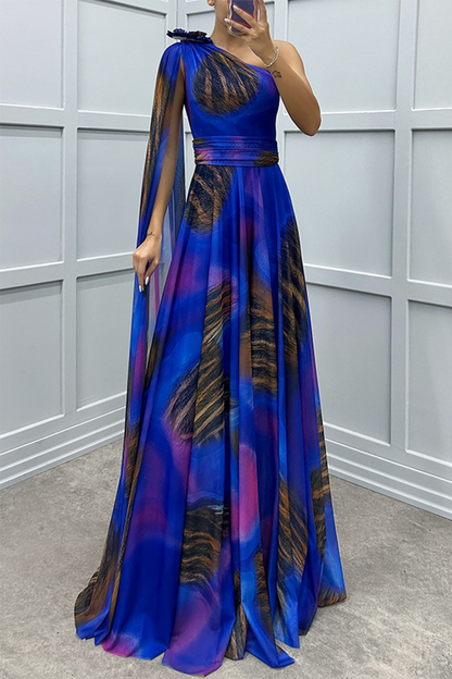 Vestidos de fiesta elegantes con estampado animal, contraste irregular, hombros caídos (4 colores)