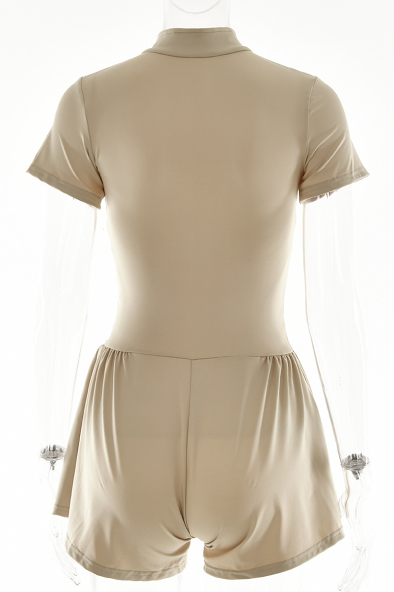 Mono sexy con cuello mandarín y cremallera (3 colores)