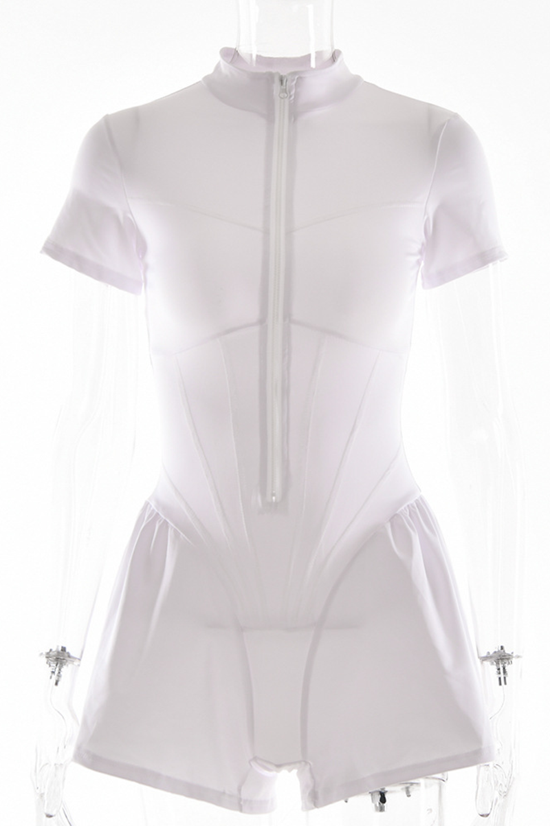 Mono sexy con cuello mandarín y cremallera (3 colores)