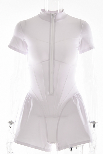 Mono sexy con cuello mandarín y cremallera (3 colores)