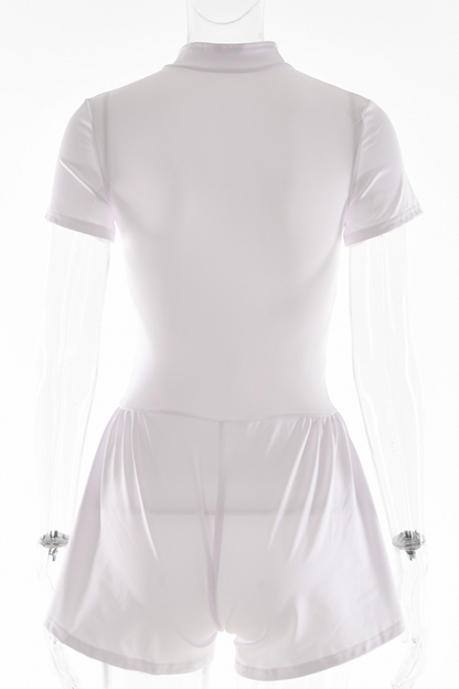 Mono sexy con cuello mandarín y cremallera (3 colores)