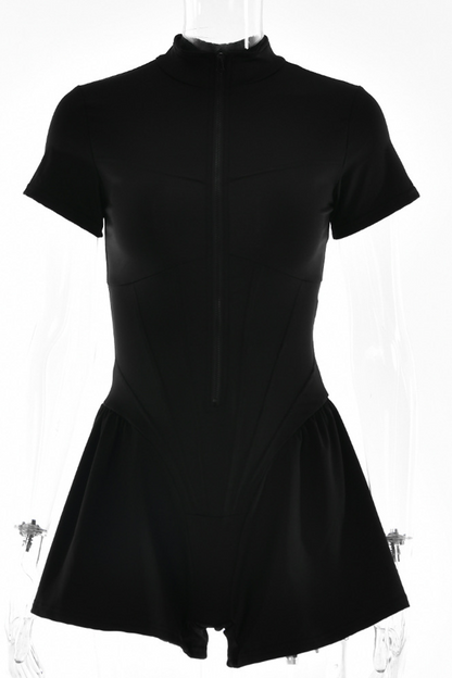 Mono sexy con cuello mandarín y cremallera (3 colores)