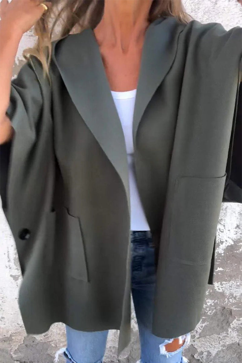 Prendas de abrigo casuales con capucha y bolsillo para la calle (5 colores)