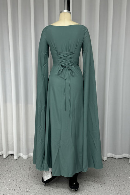 Vestidos de noche sexys con escote cuadrado y abertura