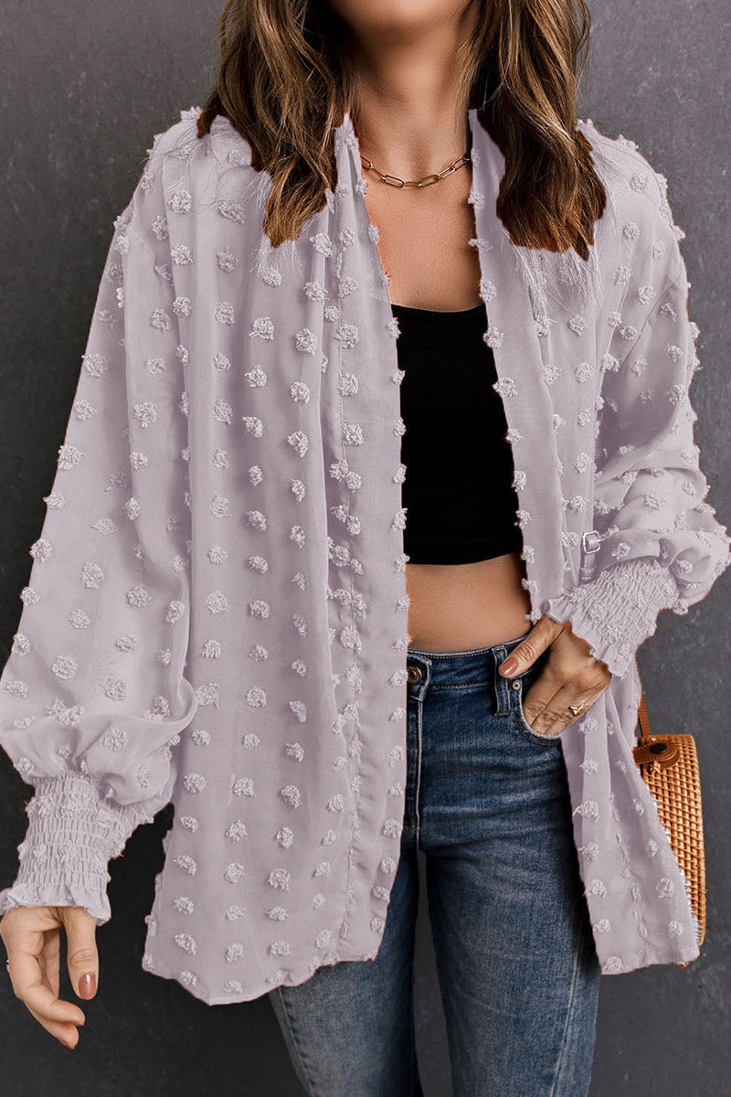 Chaqueta informal con cuello tipo cárdigan y bola de pelo (3 colores)