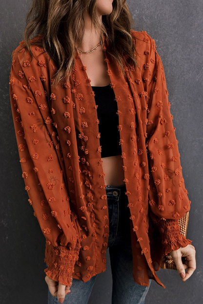 Chaqueta informal con cuello tipo cárdigan y bola de pelo (3 colores)