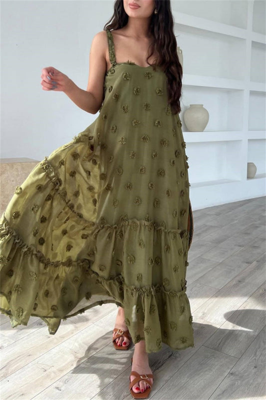 Vestidos largos casuales con tirantes finos y espalda descubierta