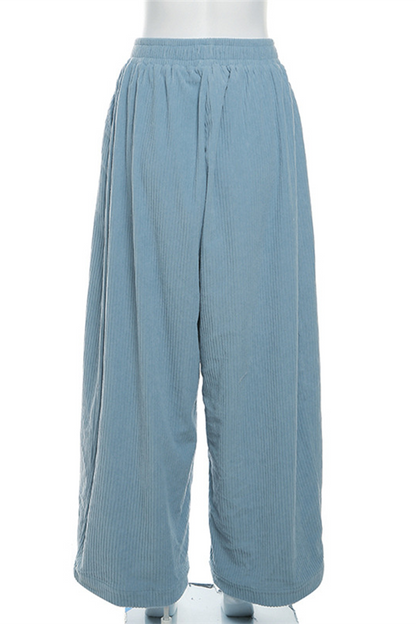 Pantalones rectos de cintura alta holgados con bolsillos para uso diario