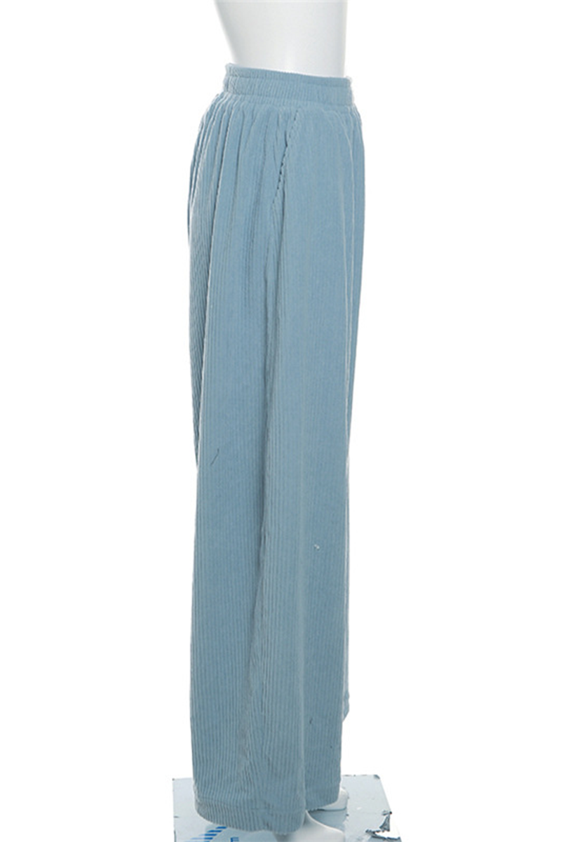 Pantalones rectos de cintura alta holgados con bolsillos para uso diario