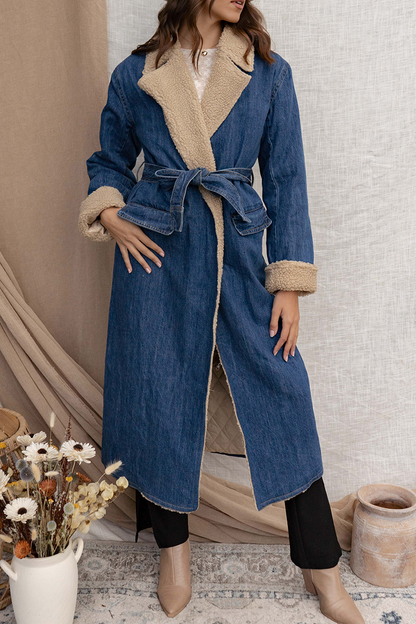 Prendas de abrigo informales de calle con bolsillos, cordones y cuello vuelto