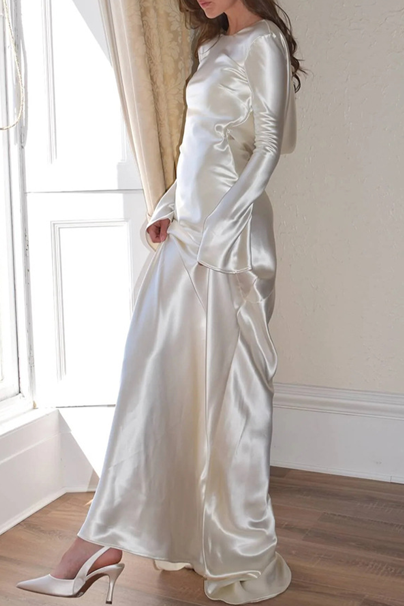 Vestidos de noche sexys con escote redondo y espalda descubierta para fiesta de graduación