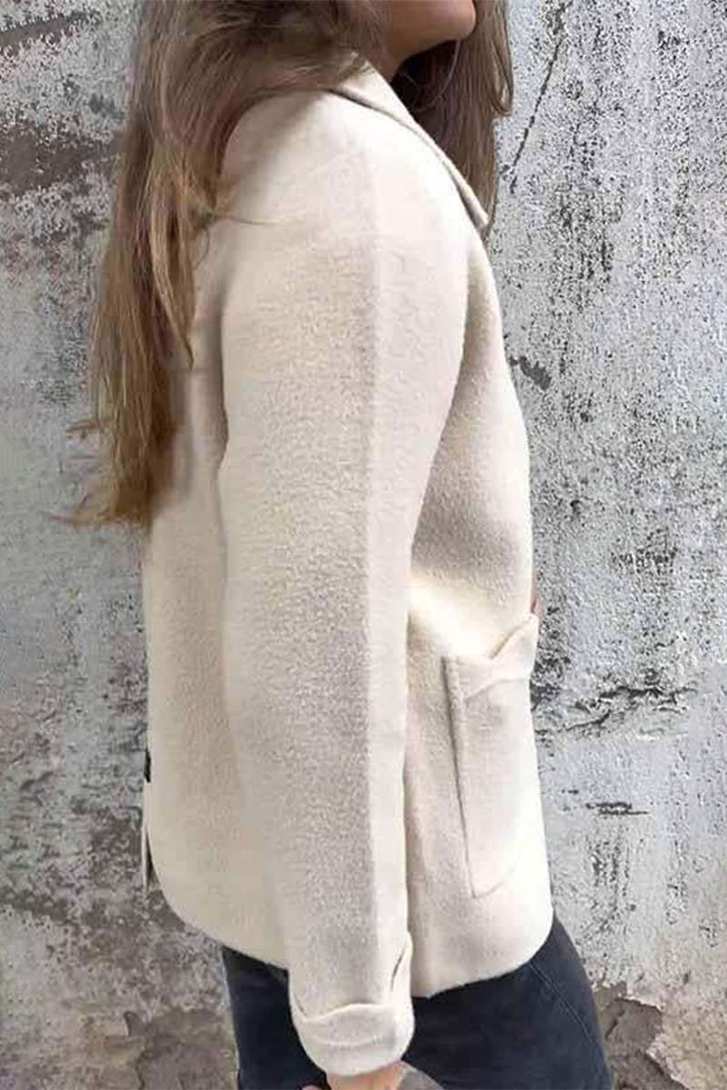 Prendas de abrigo informales con cuello vuelto y bolsillos (4 colores)