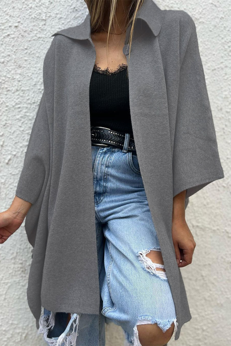 Prendas de abrigo informales con botones y cuello vuelto (5 colores)