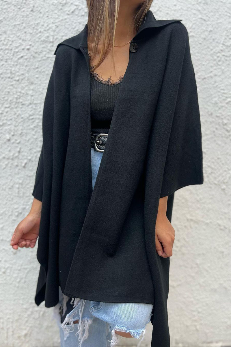 Prendas de abrigo informales con botones y cuello vuelto (5 colores)