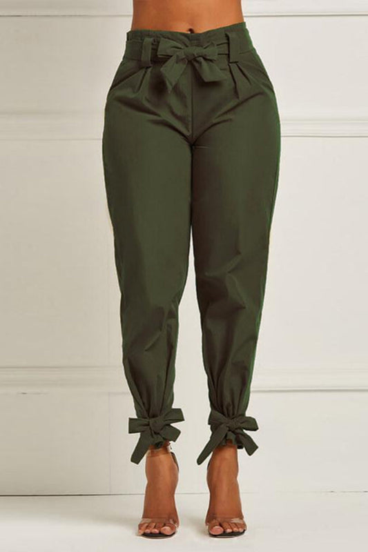 Pantalones casuales de tubo con bolsillos y cintura alta (3 colores)