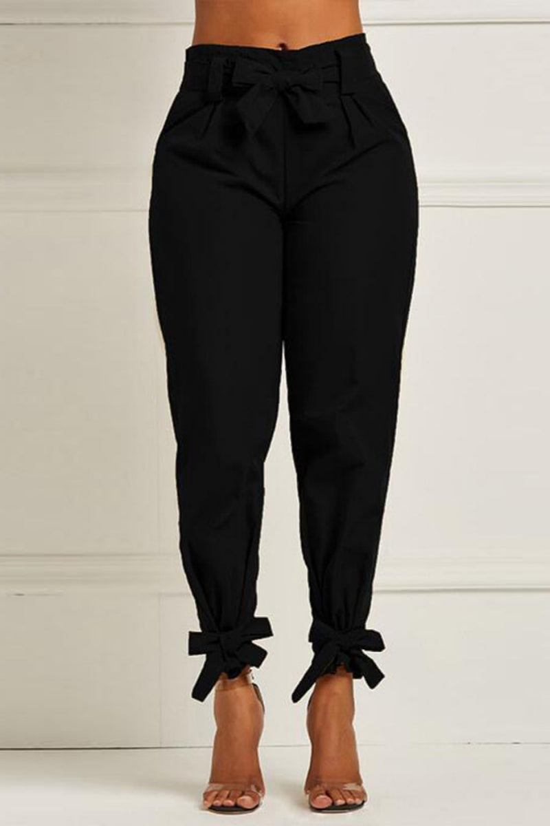 Pantalones casuales de tubo con bolsillos y cintura alta (3 colores)