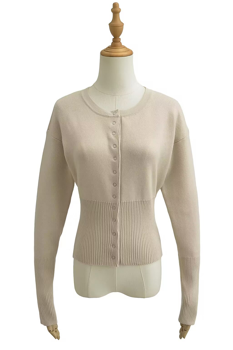 Prendas de abrigo informales con cuello redondo y hebilla para uso diario