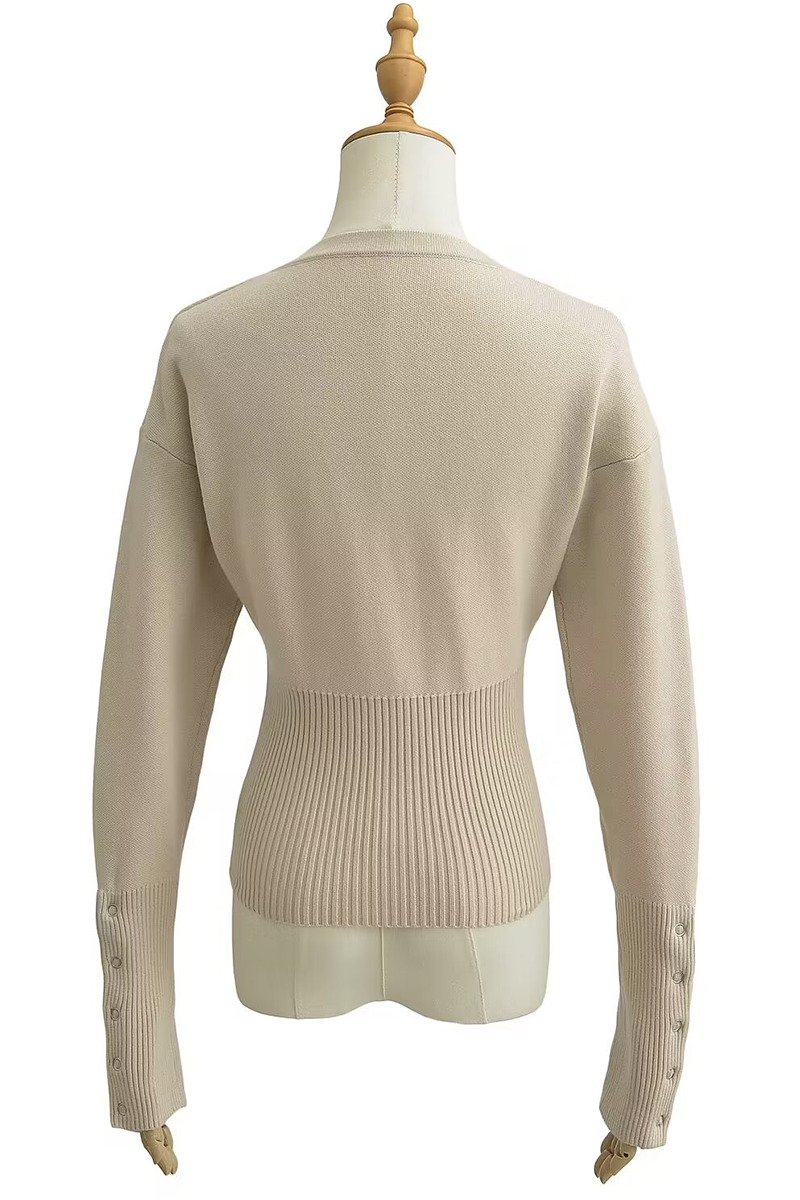 Prendas de abrigo informales con cuello redondo y hebilla para uso diario