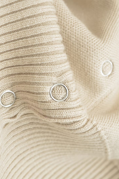 Prendas de abrigo informales con cuello redondo y hebilla para uso diario