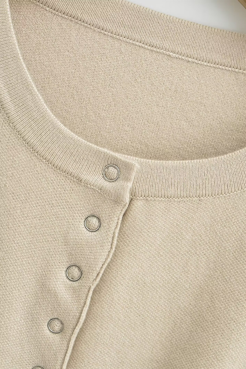 Prendas de abrigo informales con cuello redondo y hebilla para uso diario