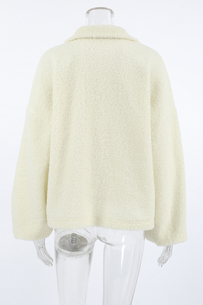 Sudadera informal con cuello vuelto, cremallera y bolsillo para uso diario