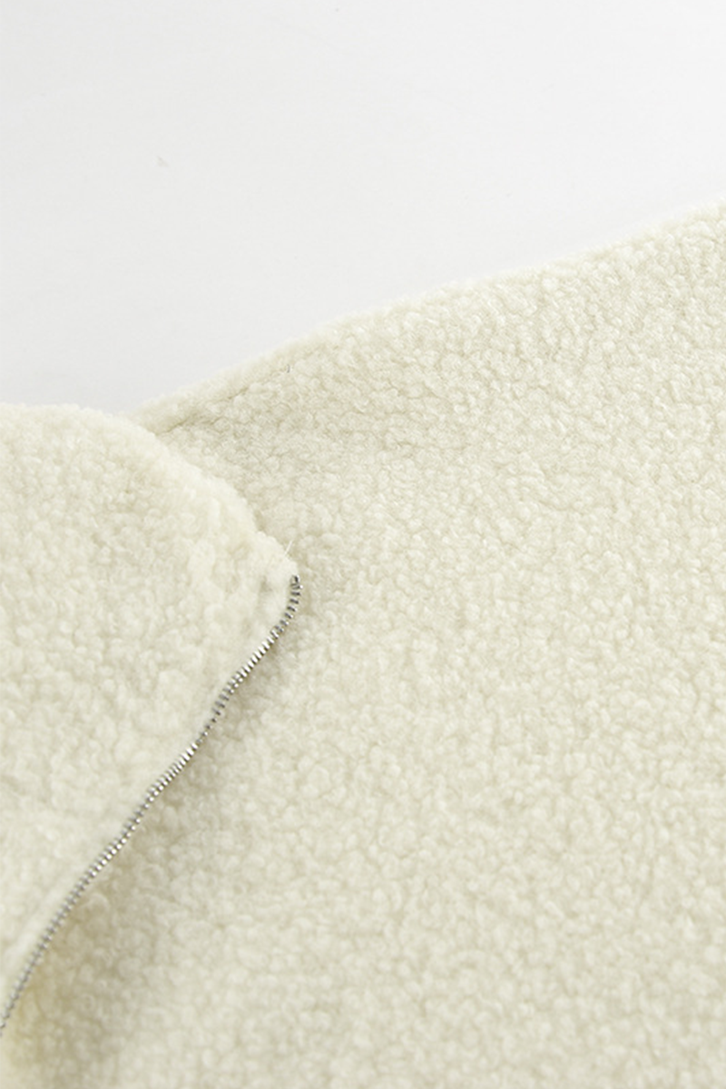 Sudadera informal con cuello vuelto, cremallera y bolsillo para uso diario