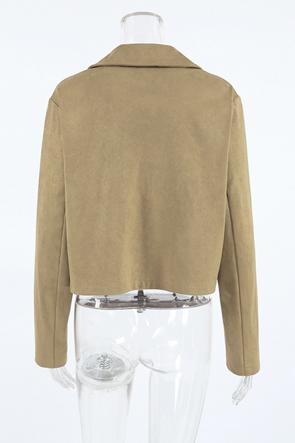 Prendas de abrigo informales de cuello vuelto con botones para uso diario