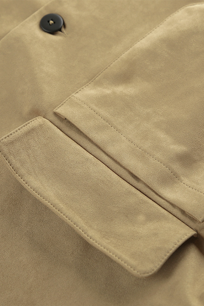 Prendas de abrigo informales de cuello vuelto con botones para uso diario