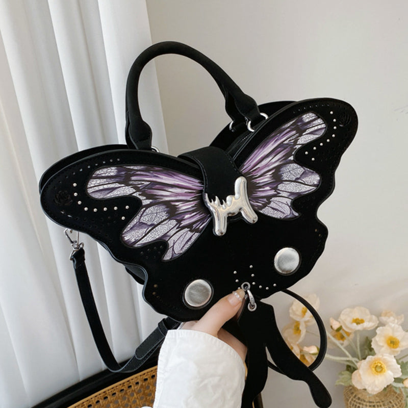 Bolsos casuales diarios con cremallera y diseño de mariposa