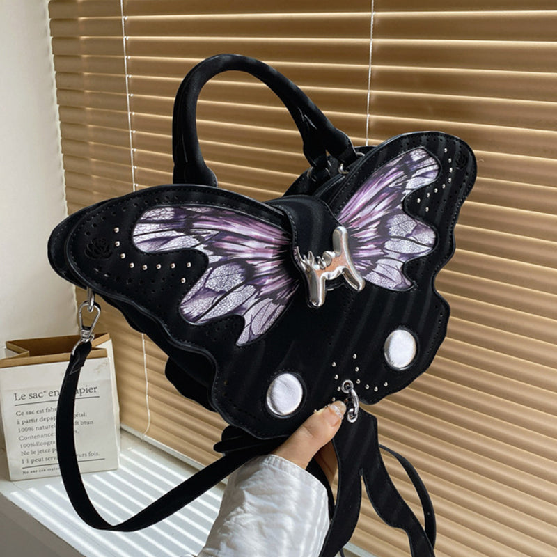 Bolsos casuales diarios con cremallera y diseño de mariposa