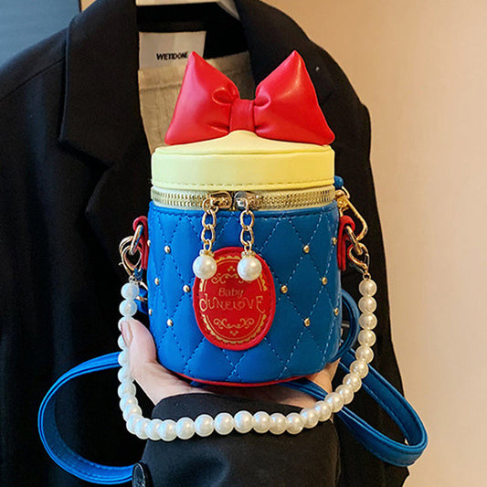 Bolsos casuales de diario con cremallera, decorados con perlas y lazos de patchwork