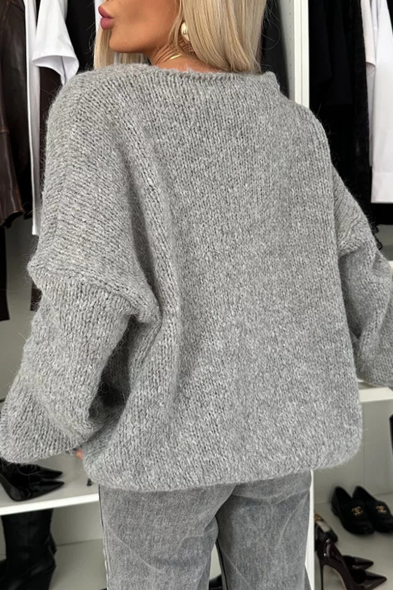 Prendas de abrigo informales de cuello en V para uso diario (4 colores)