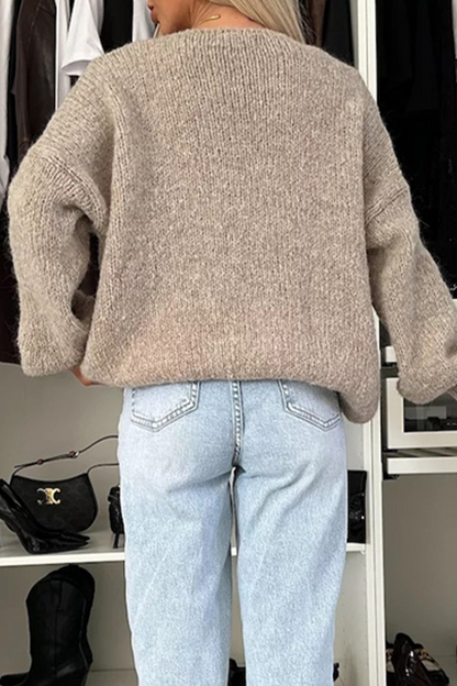 Prendas de abrigo informales de cuello en V para uso diario (4 colores)