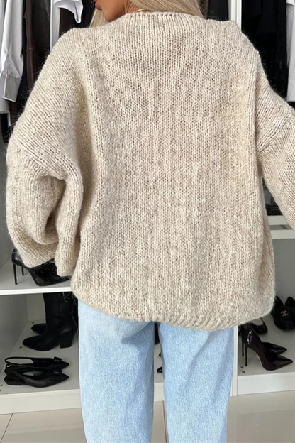 Prendas de abrigo informales de cuello en V para uso diario (4 colores)