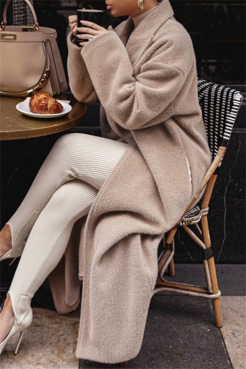 Prendas de abrigo informales con cuello vuelto y botones (4 colores)