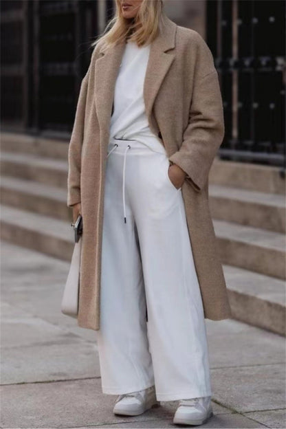 Prendas de abrigo informales con cuello vuelto y botones (4 colores)