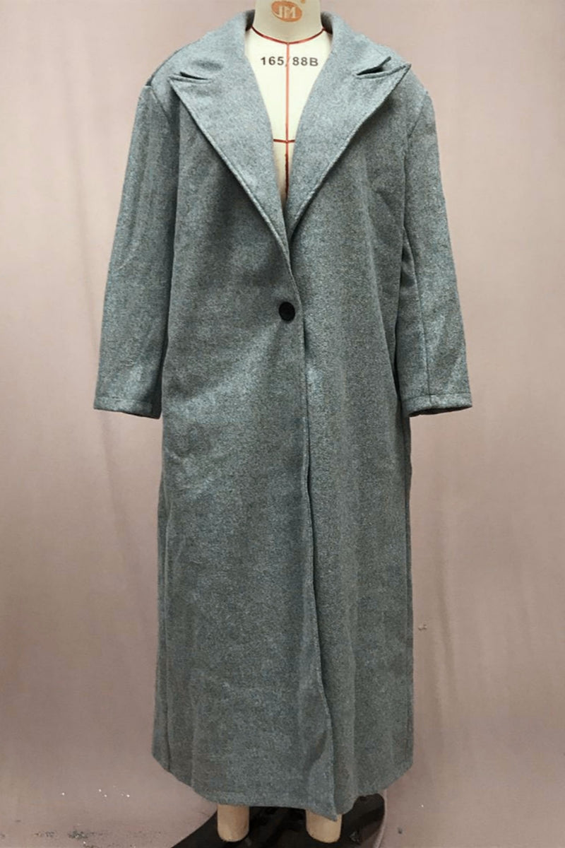 Prendas de abrigo informales con cuello vuelto y botones (4 colores)