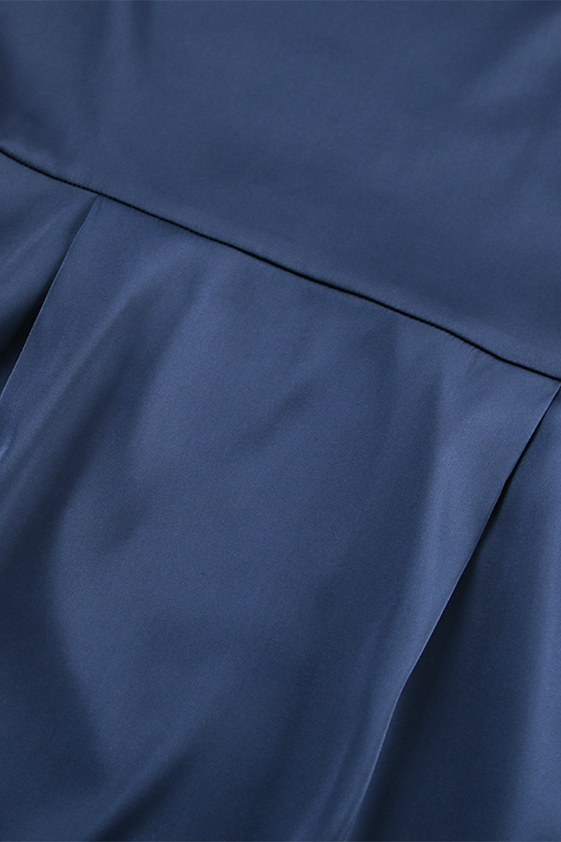 Sexy Ruched Irregular Pile Heap Collar Shirt Dresses