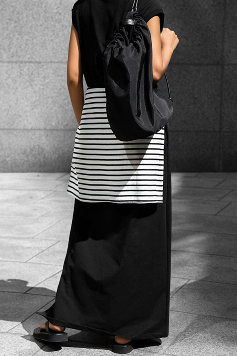 Vestidos casuales de calle con bolsillos y cuello redondo