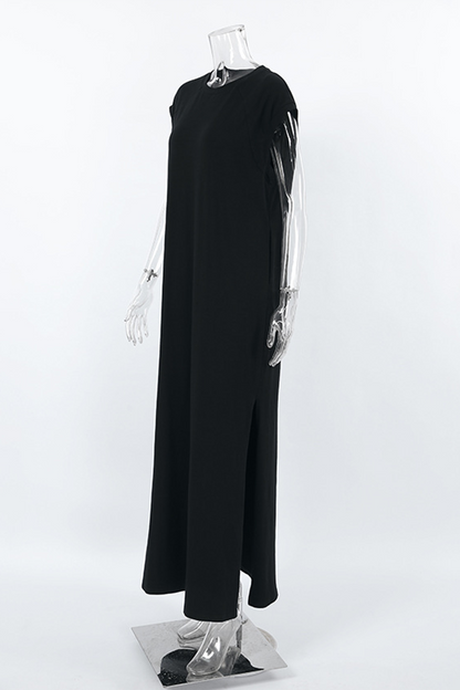 Vestidos casuales de calle con bolsillos y cuello redondo