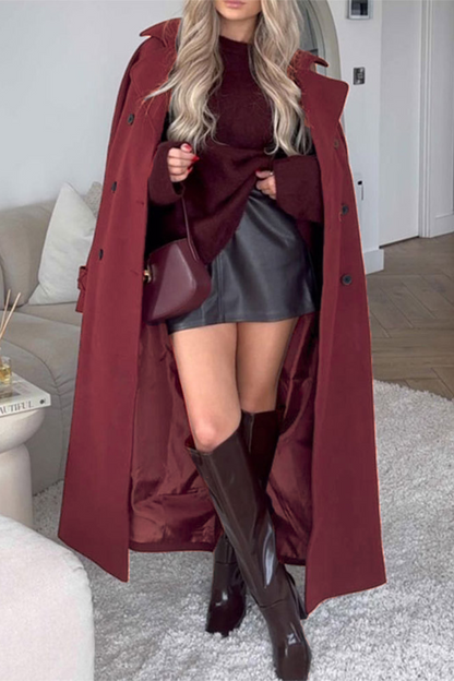 Prendas de abrigo informales de calle con bolsillos, cordones, botones y cuello vuelto