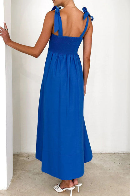 Vestidos casuales de diario con cordones y escote cuadrado (3 colores)