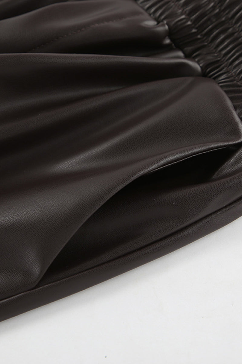 Pantalones casuales de diario con bolsillos, cordones, sueltos, de cintura alta y rectos