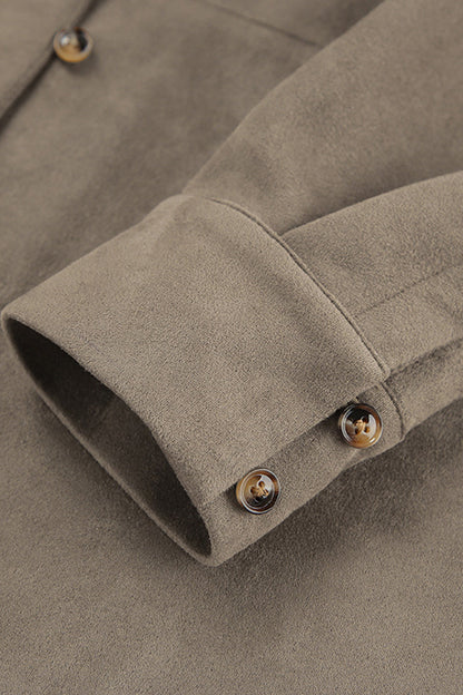 Blusas casuales con botones y cuello vuelto