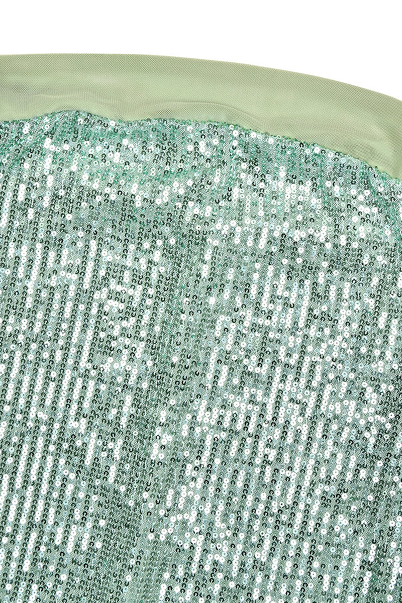 Vestidos largos sexis sin tirantes con abertura y lentejuelas (3 colores)