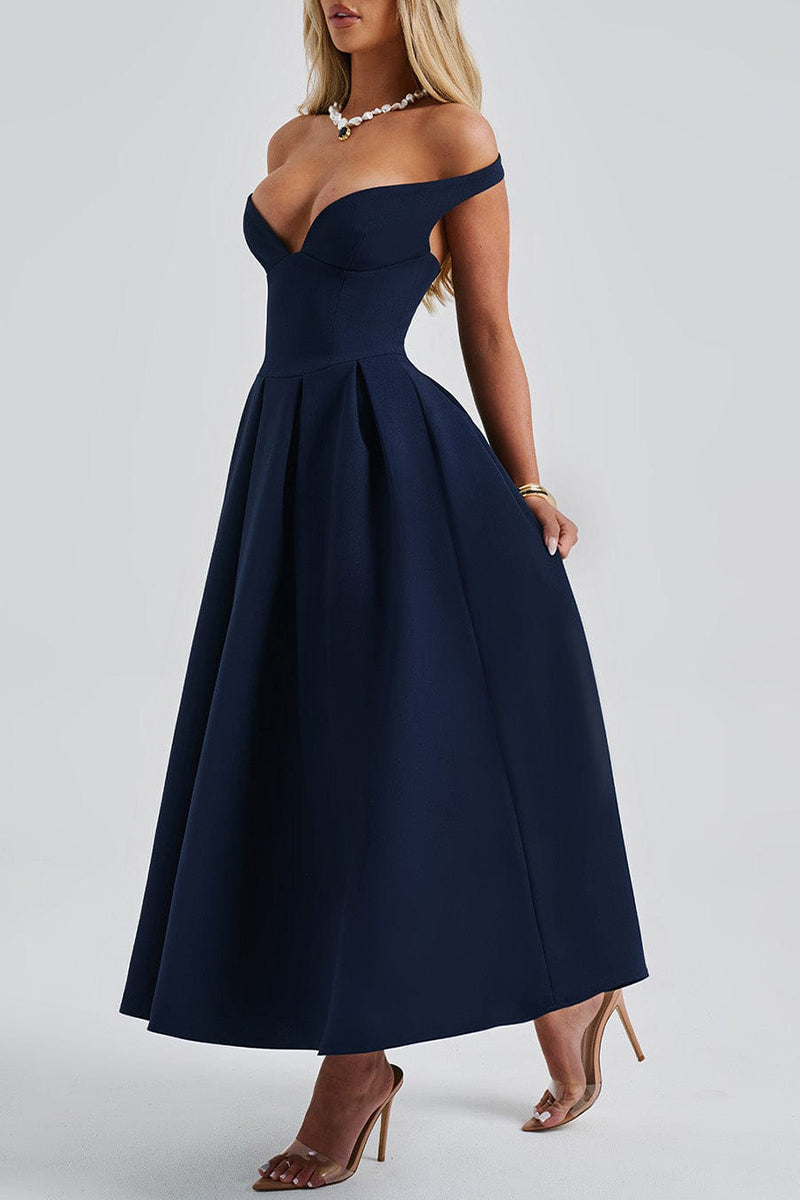 Vestidos de noche sexys con escote en V y espalda descubierta