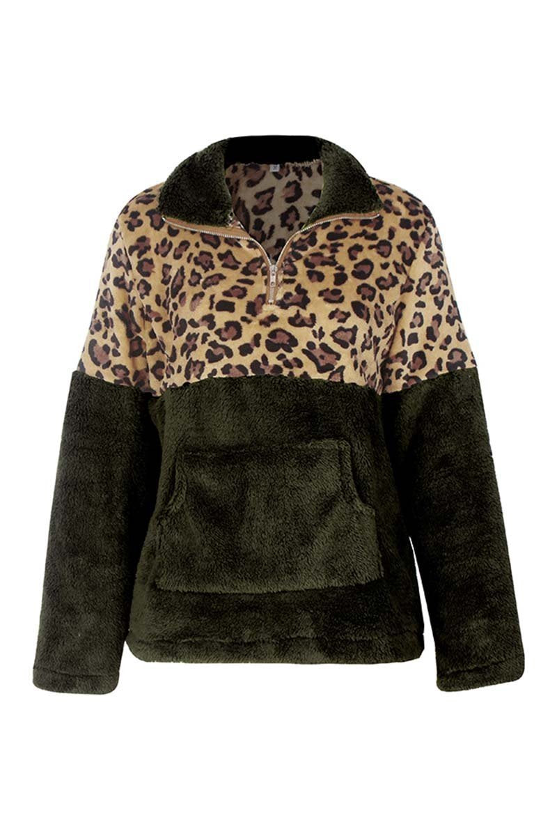 Leopard Stitching Tops